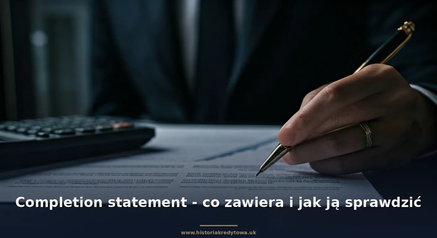 Completion statement - co zawiera i jak ją sprawdzić