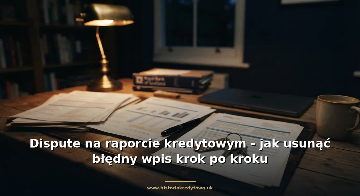 Dispute na raporcie kredytowym - jak usunąć błędny wpis krok po kroku