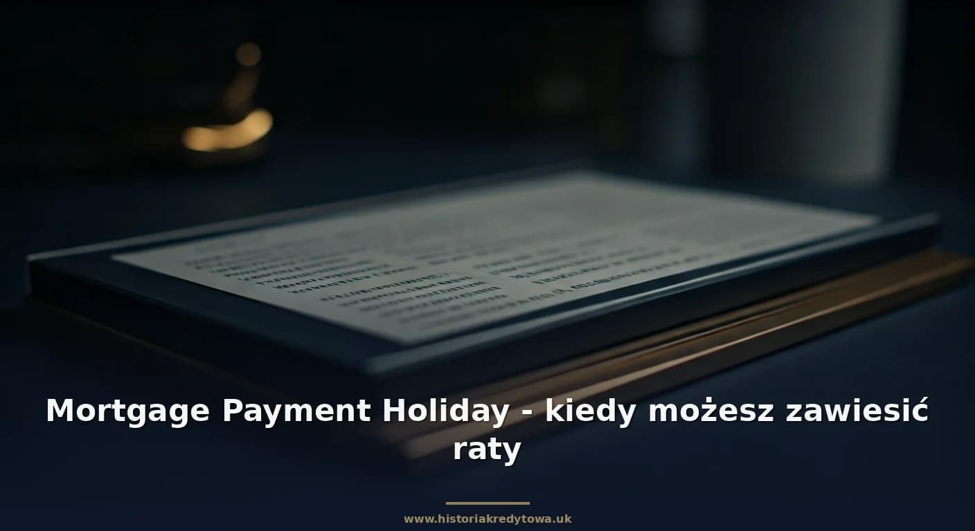 Mortgage Payment Holiday - kiedy możesz zawiesić raty