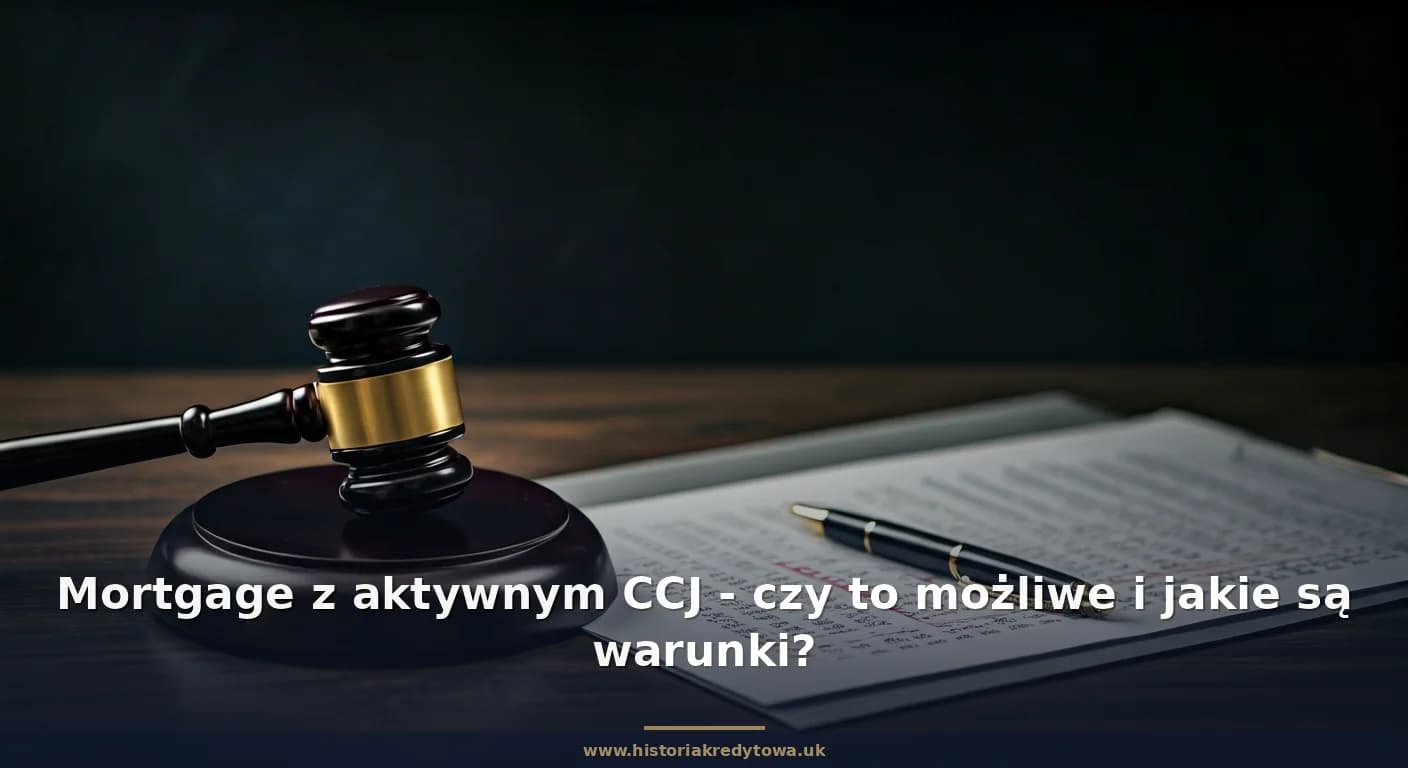 Mortgage z aktywnym CCJ - czy to możliwe i jakie są warunki?