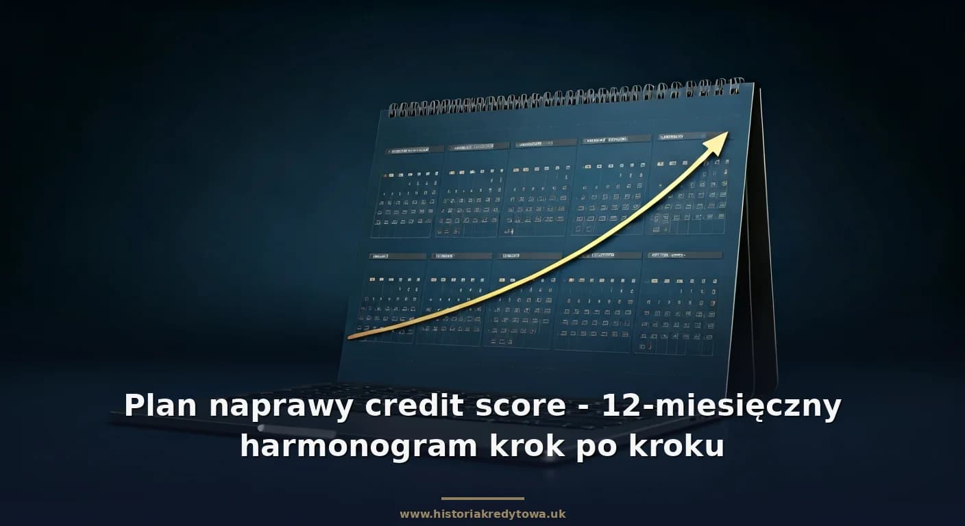 Plan naprawy credit score - 12-miesięczny harmonogram krok po kroku
