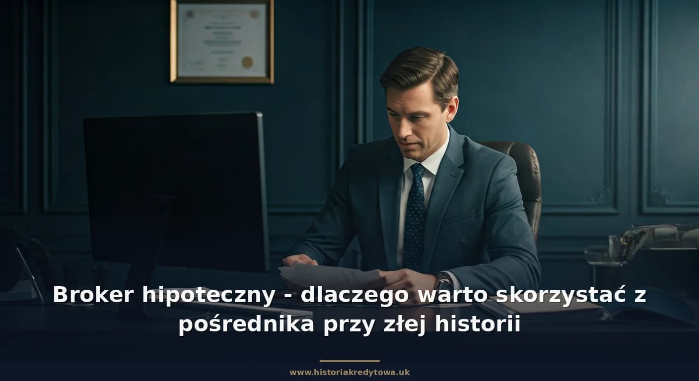 Broker hipoteczny - dlaczego warto skorzystać z pośrednika przy złej historii