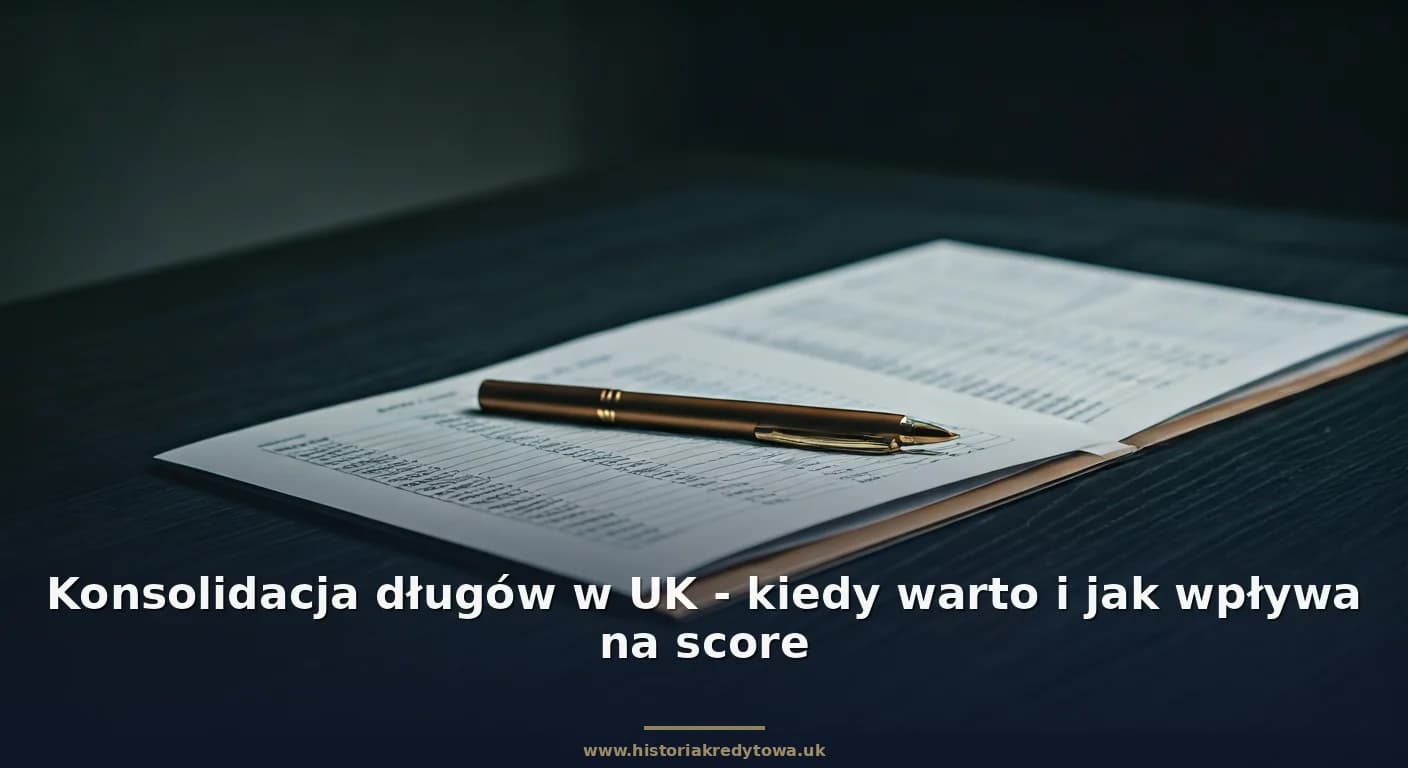 Konsolidacja długów w UK - kiedy warto i jak wpływa na score