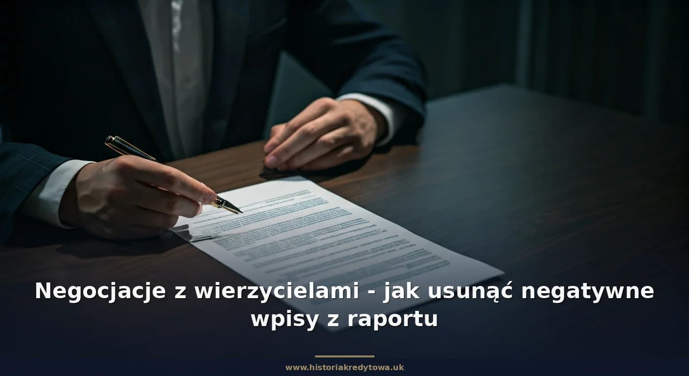 Negocjacje z wierzycielami - jak usunąć negatywne wpisy z raportu