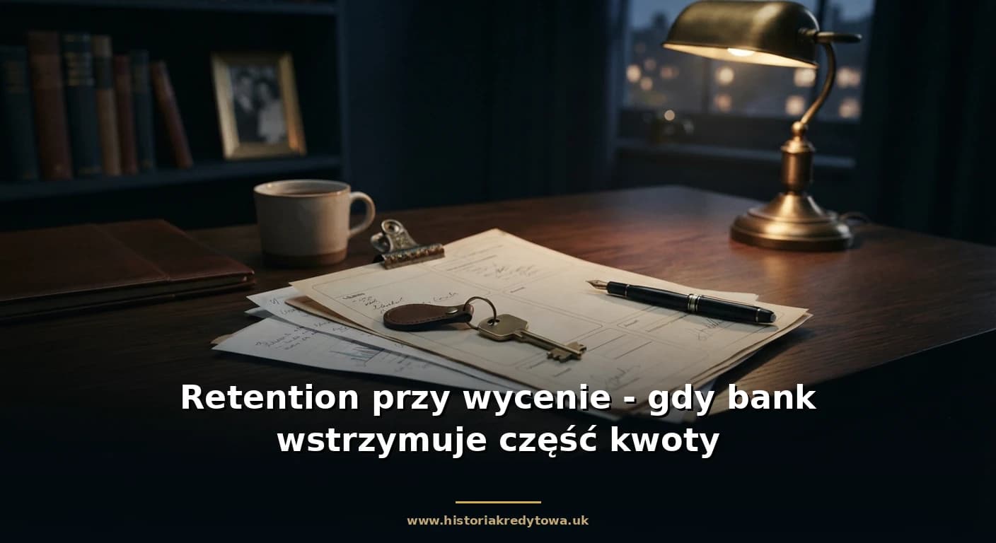 Retention przy wycenie - gdy bank wstrzymuje część kwoty